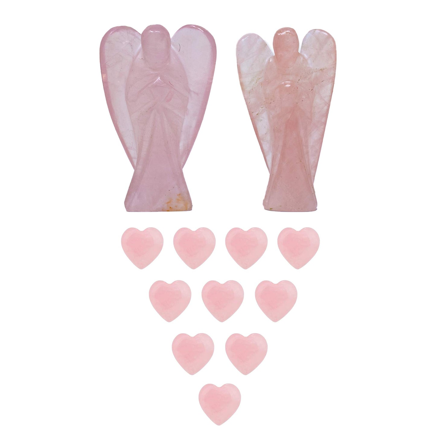 2Pcs Rose Angel\+10pc Hrt Puff