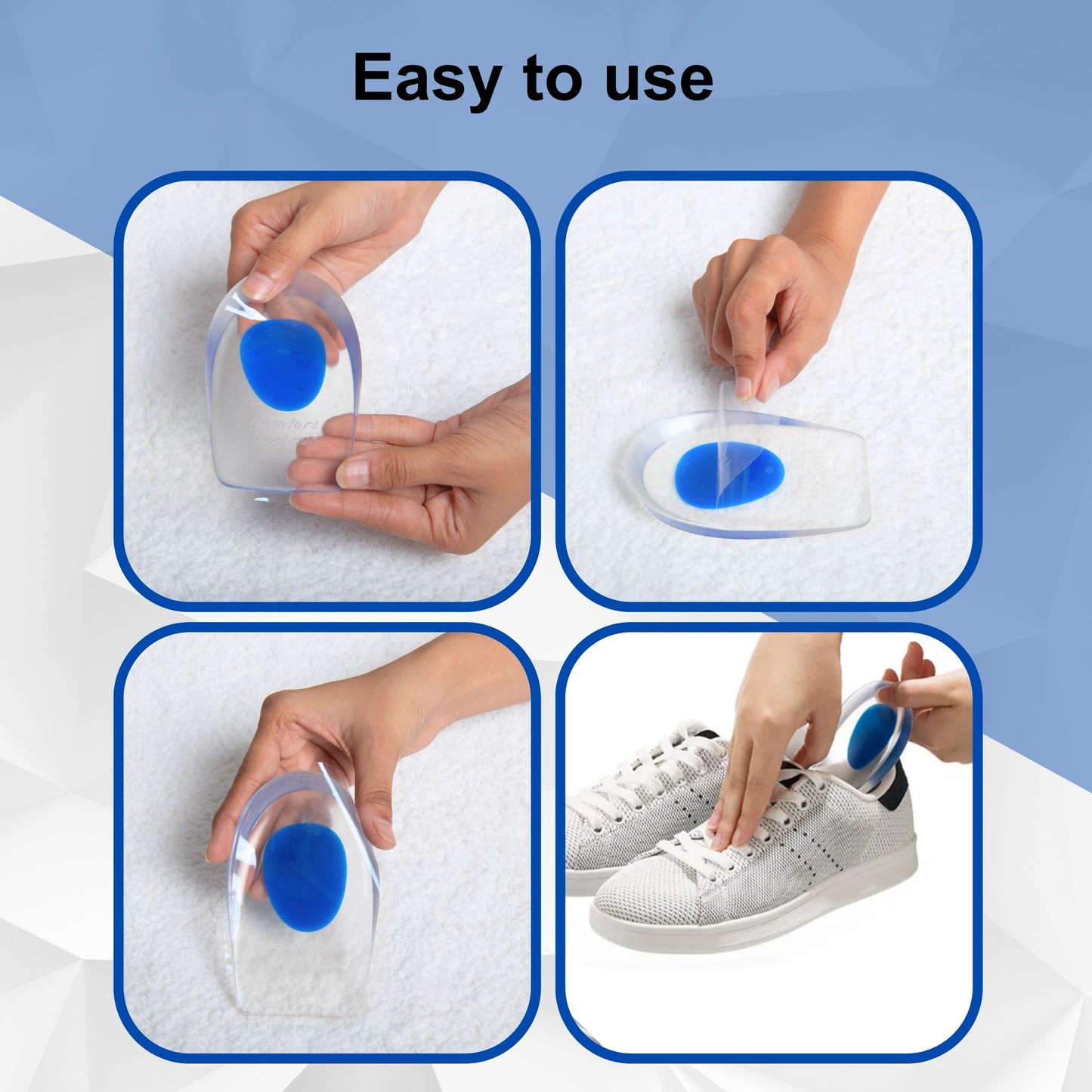 Wonder Care Pair Of 1 Gel Heel Cushion For Heel Pain Relief Women Men|Shoe Insert Silicone Heel Pad|Plantar Fascitis Inserts Heel Spur Pads| Achillies Heel Support Pad| Cushion Heel Inserts