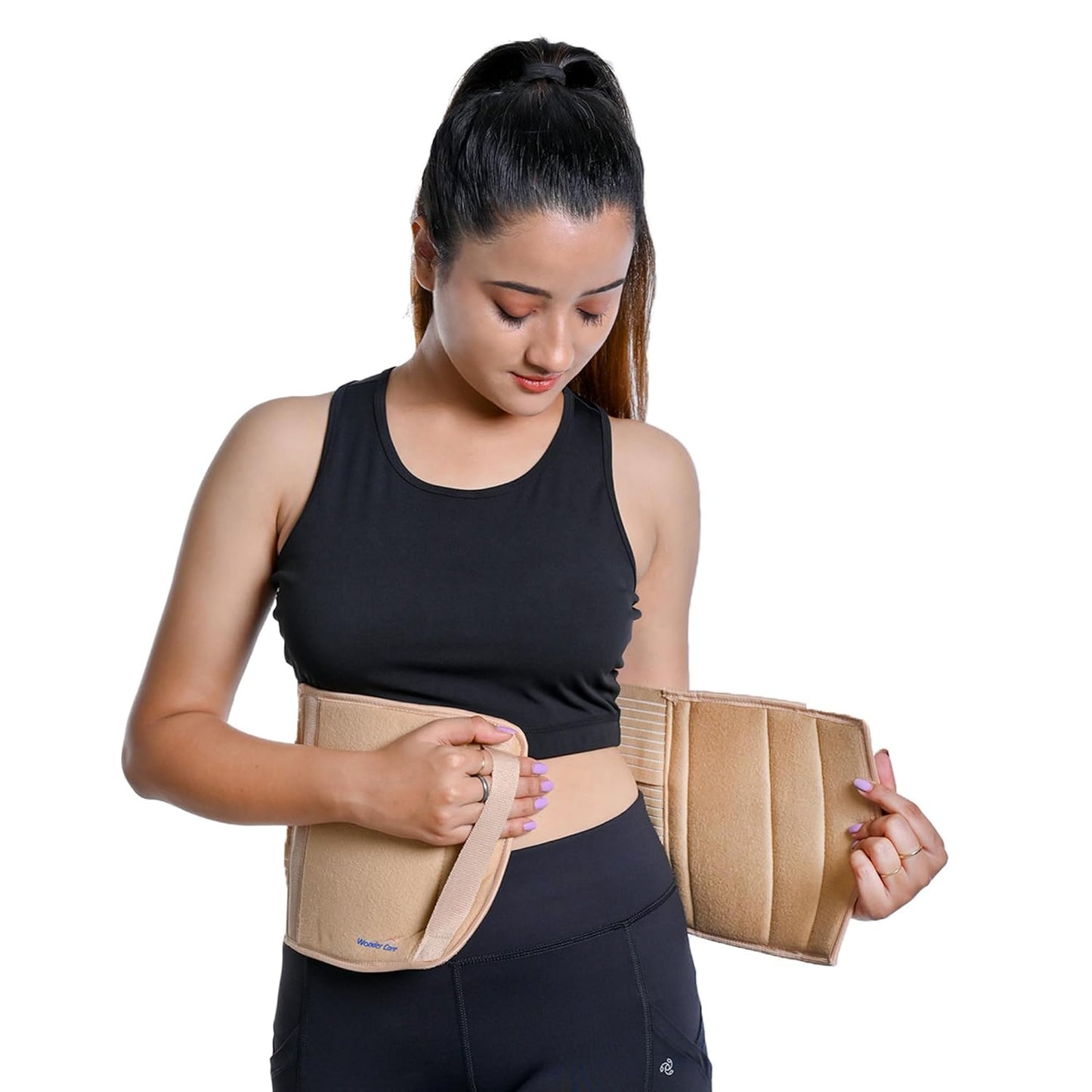 Wonder Care Abdominal Binder Tummy Trimmer Post Pregnancy Waist Support Belt-Large