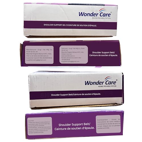 Wonder Care-Left Right Shoulder Immobilizer Arm Sling Elastic Brace for Clavicle Collar Bone Dislocation Subluxation Shoulder stabilizer Compression Brace After Rotator Cuff Surgery - Black