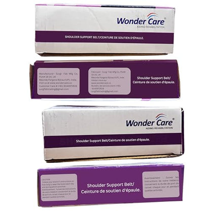 Wonder Care-Left Right Shoulder Immobilizer Arm Sling Elastic Brace for Clavicle Collar Bone Dislocation Subluxation Shoulder stabilizer Compression Brace After Rotator Cuff Surgery - Black