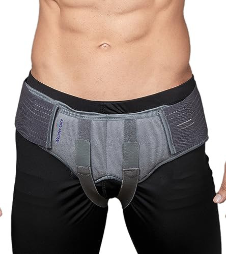 Wonder Care- Grey Hernia belt for men Truss Brace with one removable compression pad