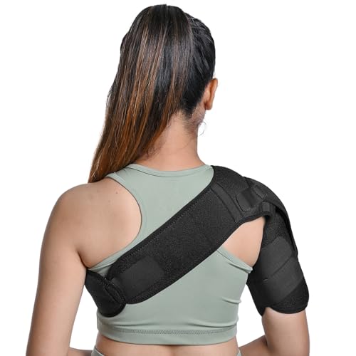 Wonder Care Rotator cuff brace for shoulder pain relief Neoprene Shoulder support brace for men and women for dislocated, frozen, mouse shoulder, rotator cuff pain relief wrap
