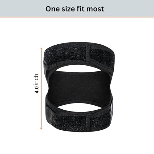 Patella Tendon Support Strap Dual Pack of1 | Adjustable Knee Strap Patella Tendon Brace with Stabilizer Band for Hiking, Soccer, Basketball, Runners, Jumpers, and Tendonitis Relief for Unisex