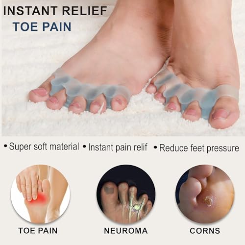 Wonder Care Silicone Toe Separator For Feet Gel Toe Pads Toe Big Toe Corrector Bunion Toe Straightener Yoga Toe Stretcher Hammer Toe Bunion
