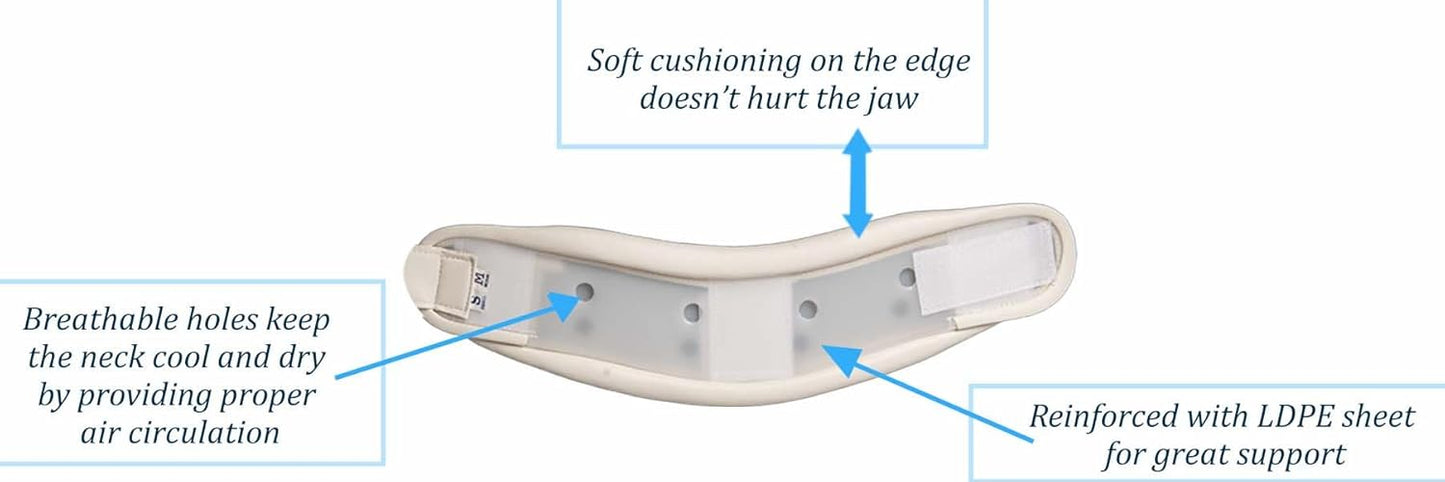 WC- Hard Cervical Collar Neck Support Brace for Neck Pain, Cervical Collar used for supporting, immobilizing or adjusting the neck in the flexion, Hard Cervical Neck Brace Reduce Neck Pain Size-S