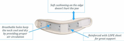 WC- Hard Cervical Collar Neck Support Brace for Neck Pain, Cervical Collar used for supporting, immobilizing or adjusting the neck in the flexion, Hard Cervical Neck Brace Reduce Neck Pain Size-S