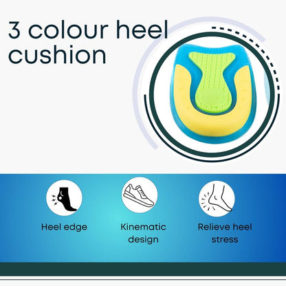 Wonder Care 2 Pair Gel Heel Cushion For Heel Pain Relief Women And Men | Silicone Heel Pad | Plantar Fascitis Inserts Heel Spur Pads| Achillies Heel Support| Cushion Heel Inserts | Large