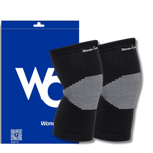 Wonder Care Black Bamboo Knee Sleeves for Men/Women, Knee Support for Running, Gym, Badminton, Sports, Compression Knee Sleeves | Perfect Knee Brace for Knee Pain and Enhanced Comfort - 1 Pair(XL)