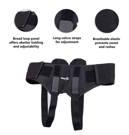 Wonder Care Inguinal Groin Hernia Support Belt for Post Surgery Men’s Hernia Guard Inguinal Truss Hernia Belt Adjustable Waist Strap with 2 Removable Compression Pads