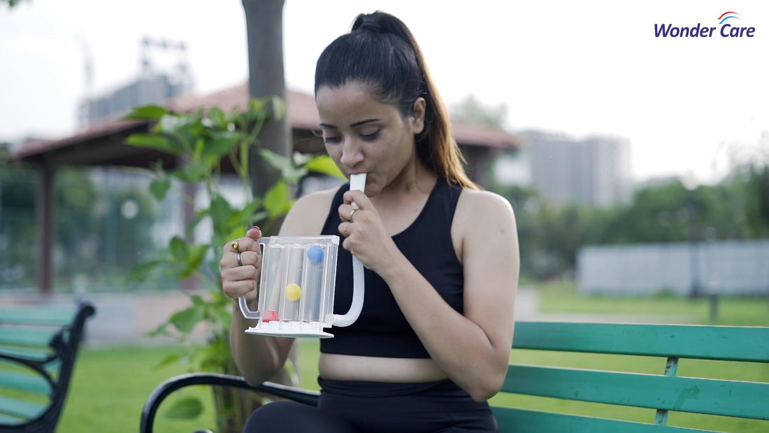 Wonder Care Deep Breathing Lung Exerciser | Washable & Hygienic | Non Measuring | with Handle