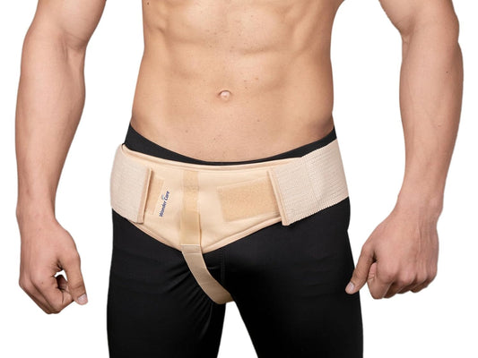 Wonder Care Hernia Belt for Men Post Surgery Single Inguinal Hernia Pain Relief Truss Support Brace with Removable Pressure Pad