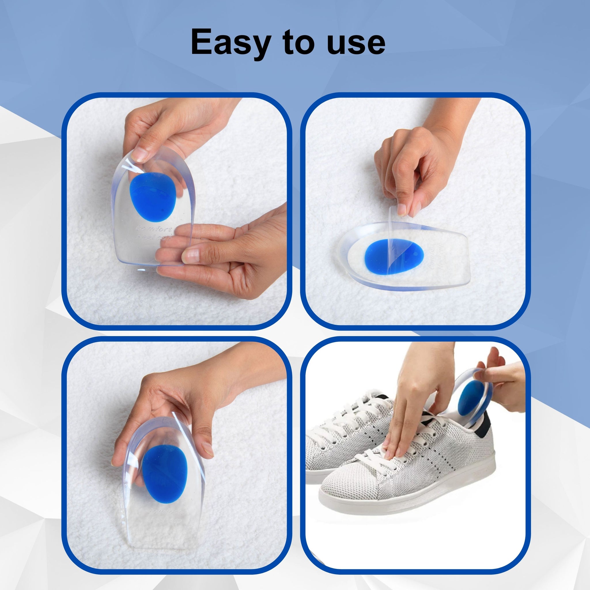 Wonder Care Pair Of 1 Gel Heel Cushion For Heel Pain Relief Women Men|Shoe Insert Silicone Heel Pad|Plantar Fascitis Inserts Heel Spur Pads| Achillies Heel Support Pad| Cushion Heel Inserts