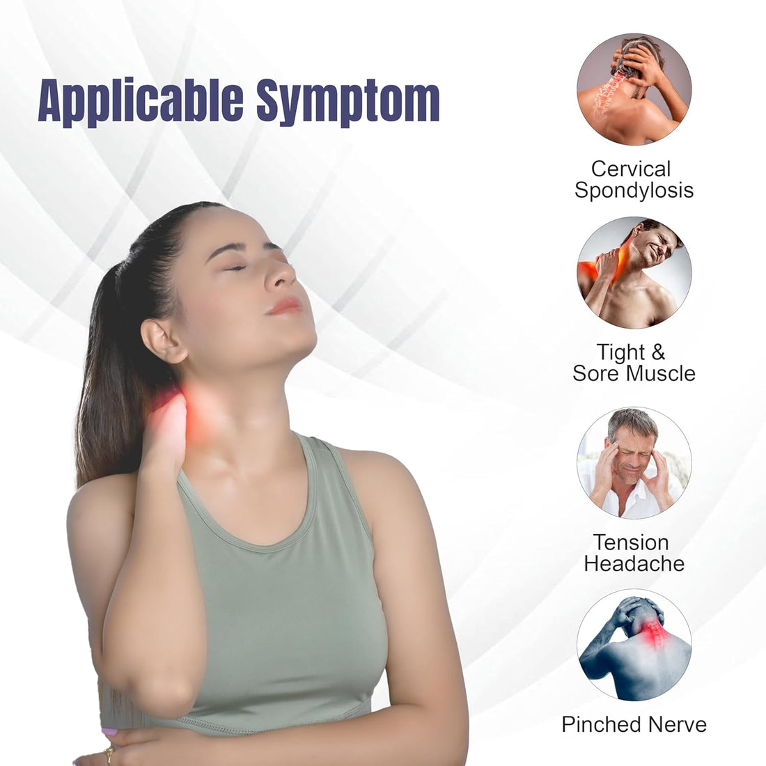 Wonder Care Neck Brace for Sleeping Cervical Collar Relief Neck Pain and Neck Support Soft Foam Wraps Keep Vertebrae Stable for Relief of Cervical Spine Pressure for Women & Men Black-Large