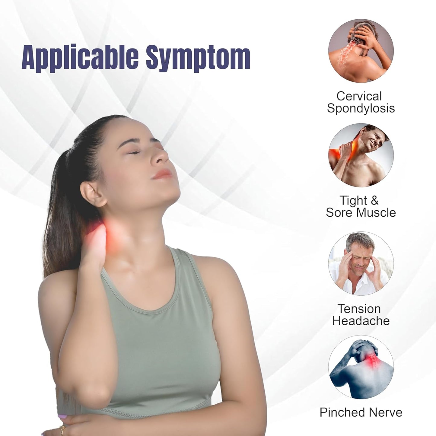 Wonder Care Neck Brace for Sleeping Cervical Collar Relief Neck Pain and Neck Support Soft Foam Wraps Keep Vertebrae Stable for Relief of Cervical Spine Pressure for Women & Men Black-Large