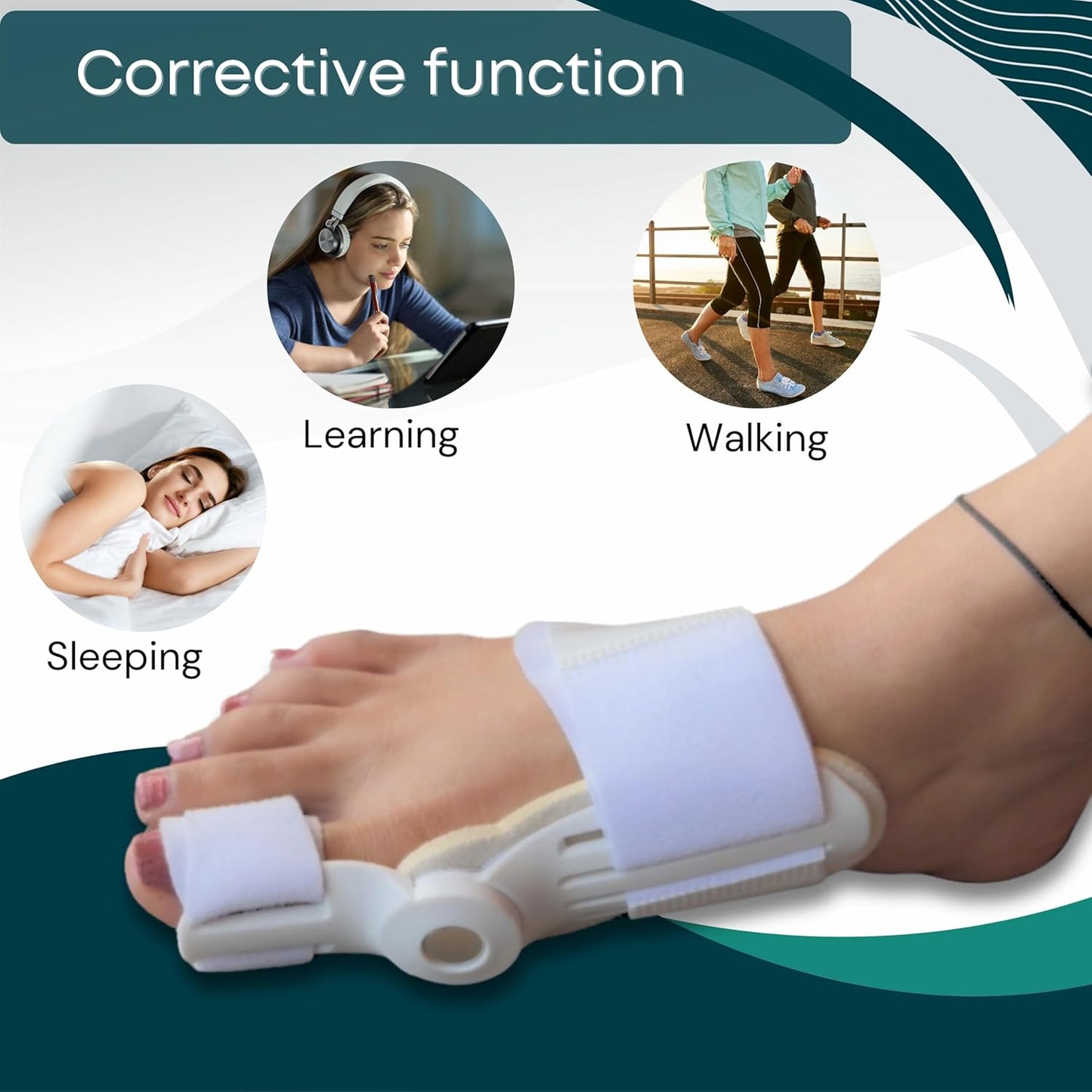 Wonder Care Bunion Splint for men and women Orthopedic Bunion Toe Straightener Hallux Valgus Constructed for Toe Alignment and Pain Relief Toe Corrector