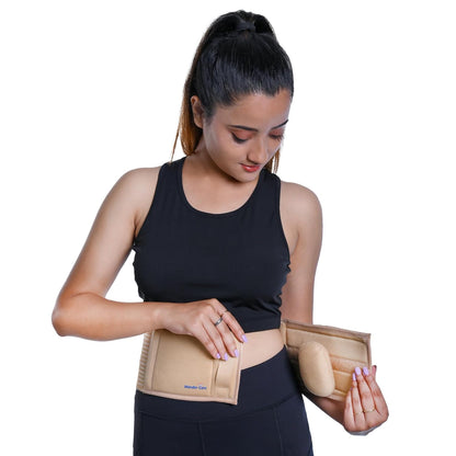 Wonder Care Polyester Umbilical Hernia Belt Hernia Support Brace with Removable Compression Pad Navel Hernia Pain Relief for Men & Women