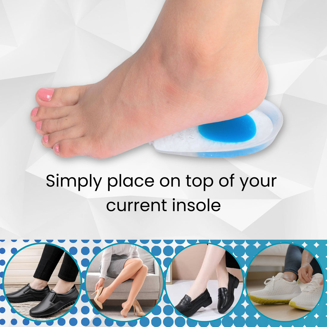 Wonder Care Pair Of 1 Gel Heel Cushion For Heel Pain Relief Women Men|Shoe Insert Silicone Heel Pad|Plantar Fascitis Inserts Heel Spur Pads| Achillies Heel Support Pad| Cushion Heel Inserts