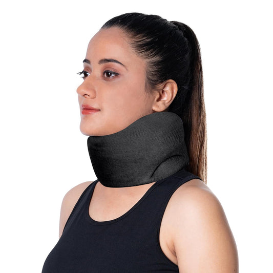 Wonder Care Neck Brace for Sleeping Cervical Collar Relief Neck Pain and Neck Support Soft Foam Wraps Keep Vertebrae Stable for Relief of Cervical Spine Pressure for Women & Men Black-Large