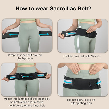 Wonder Care SI joint hip belt for sciatica,Sacroiliac SI joint hip belt for back pain, Sciatica belt, Hip support belt Sciatica pain relief belt for men and women, Pelvic support belt (3XL)