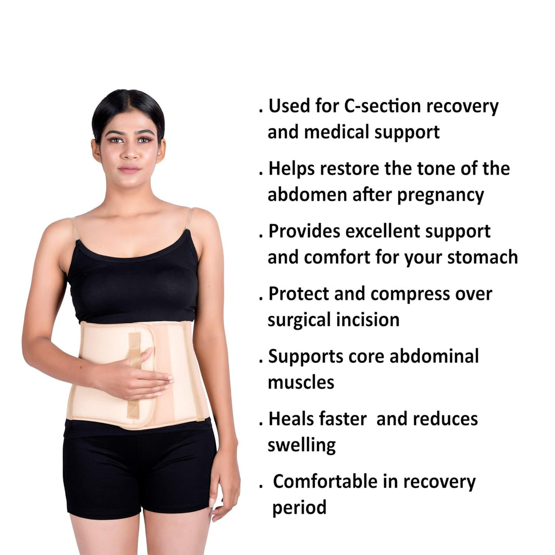 Wonder Care Abdominal Belt post delivery tummy trimmer binder post operative care compression belt adjustable with hook and loop fastener