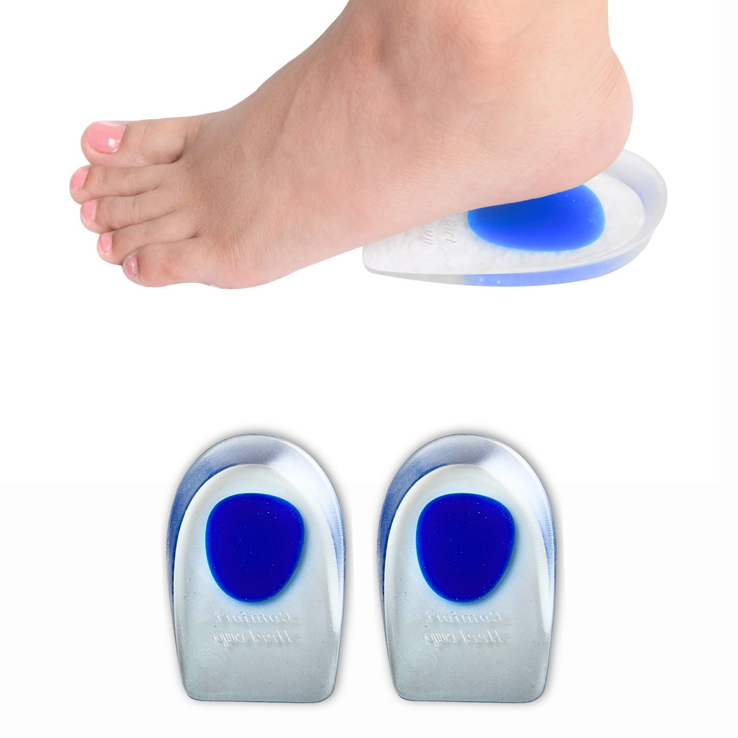 Wonder Care Pair Of 1 Gel Heel Cushion For Heel Pain Relief Women Men|Shoe Insert Silicone Heel Pad|Plantar Fascitis Inserts Heel Spur Pads| Achillies Heel Support Pad| Cushion Heel Inserts