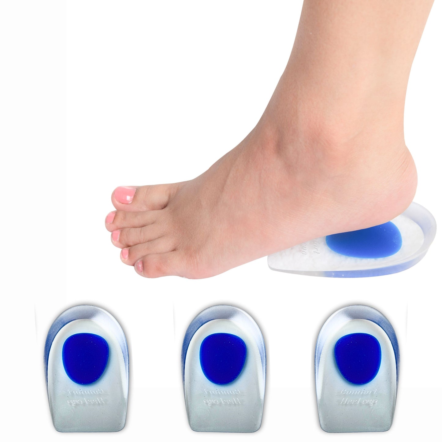 Wonder Care Pair Of 1 Gel Heel Cushion For Heel Pain Relief Women Men|Shoe Insert Silicone Heel Pad|Plantar Fascitis Inserts Heel Spur Pads| Achillies Heel Support Pad| Cushion Heel Inserts